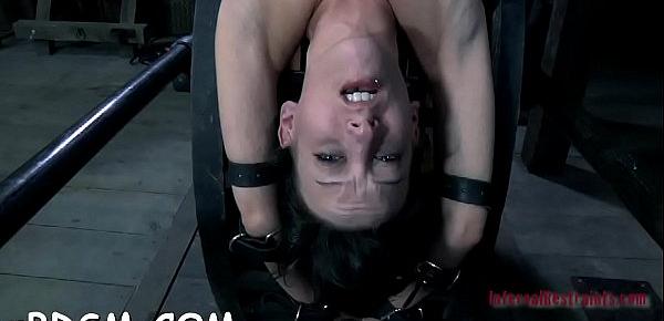 Chained angel wants hardcore torturing for her love tunnel